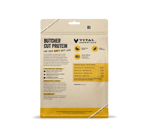 Vital Essentials (VE) - Duck Hearts (Dog Treats)