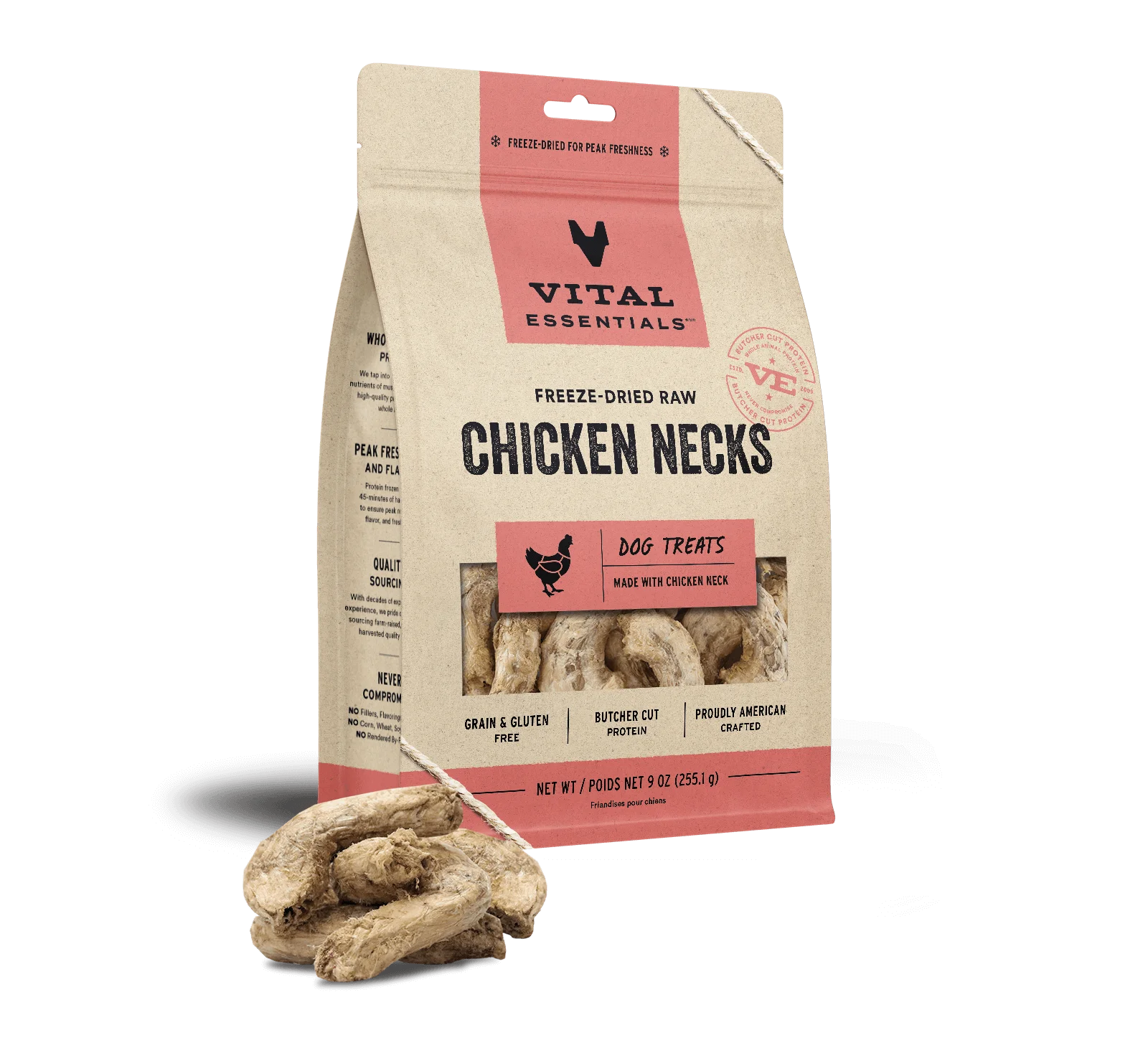 Vital Essentials (VE) - Freeze-Dried Chicken Necks Treats (For Dogs)