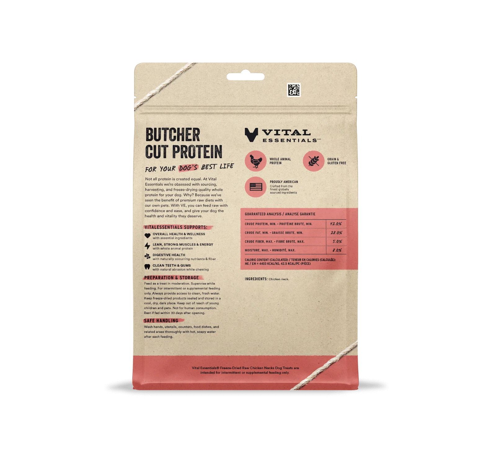 Vital Essentials (VE) - Freeze-Dried Chicken Necks Treats (For Dogs)