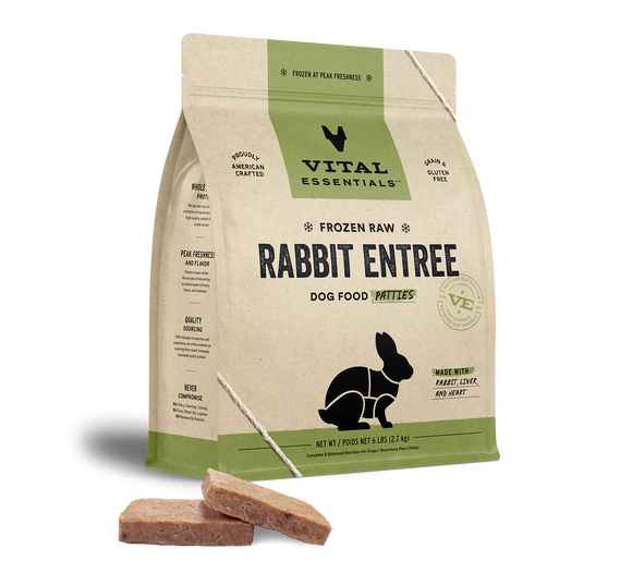 Vital Essentials (VE) - Frozen Raw - Rabbit Entree Patties (For Dogs) - Frozen Product