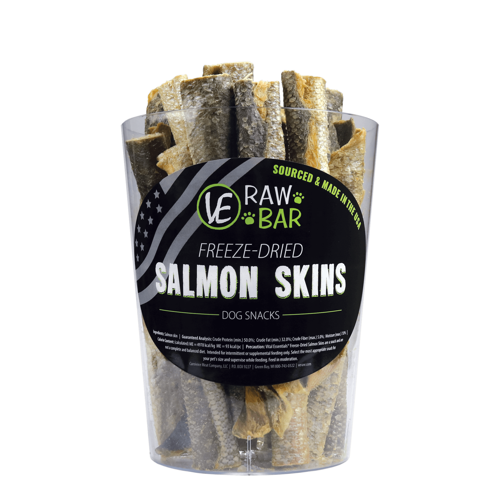 Vital Essentials (VE) - Raw Bar - Freeze-Dried Salmon Skin (Treat For Dogs)