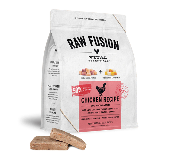 Vital Essentials (VE) - Raw Fusion - Chicken Recipe Patties (For Dogs) - Frozen Product