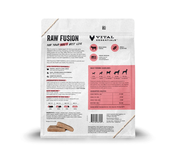 Vital Essentials (VE) - Raw Fusion - Chicken Recipe Patties (For Dogs) - Frozen Product