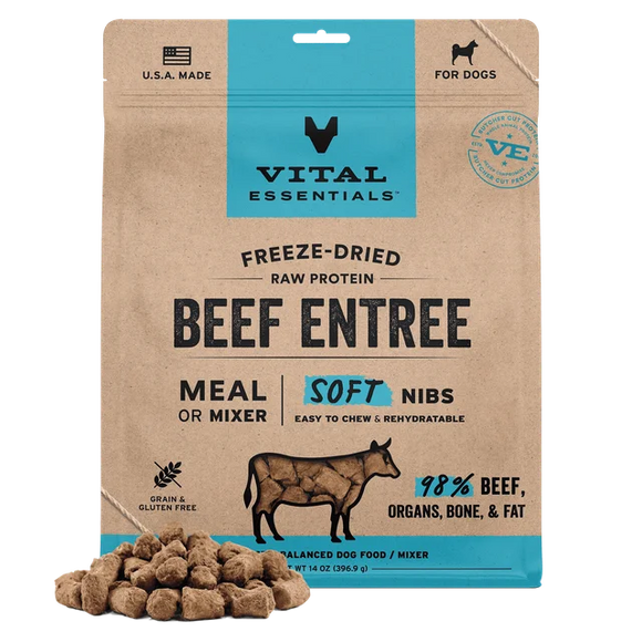 Vital Essentials (VE) - Soft Nibs - Freeze-Dried Beef & Chicken Entree (For Dogs)