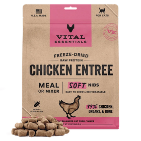 Vital Essentials (VE) - Soft Nibs - Freeze-Dried Chicken Entree (For Cats)
