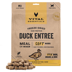 Vital Essentials (VE) - Soft Nibs - Freeze-Dried Duck Entree (For Cats)