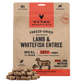 Vital Essentials (VE) - Soft Nibs - Freeze-Dried Lamb & Whitefish Entree (For Dogs)