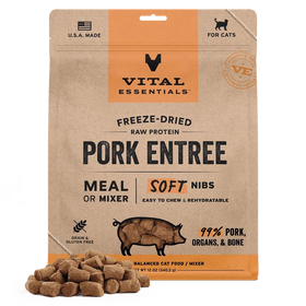 Vital Essentials (VE) - Soft Nibs - Freeze-Dried Pork Entree (For Cats)