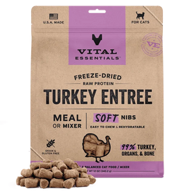 Vital Essentials (VE) - Soft Nibs - Freeze-Dried Turkey Entree (For Cats)