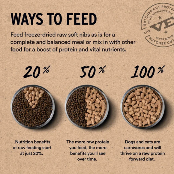 Vital Essentials (VE) - Soft Nibs - Freeze-Dried Turkey Entree (For Cats)