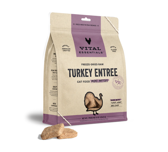 Vital Essentials (VE) - Turkey Mini Patties Grain Free (Cat Food)