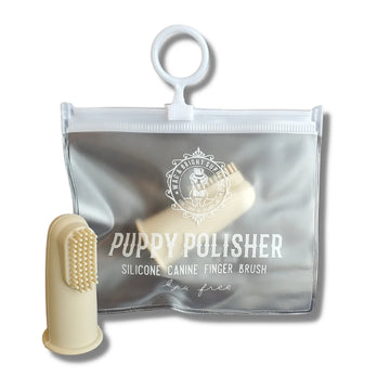 Wag & Bright Supply - Puppy Polisher Silicone BPA Free Finger Brush (For Dogs) 