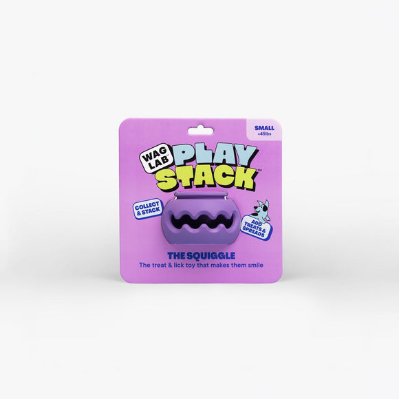 WAGLAB PlayStack The Squiggle, Purple (For Dogs)