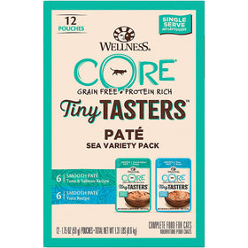 Wellness | Core Tiny Tasters | Pate Variety Pack (Tuna and Tuna & Salmon Recipe) | Wet Cat Food Near Me Toronto | ARMOR THE POOCH