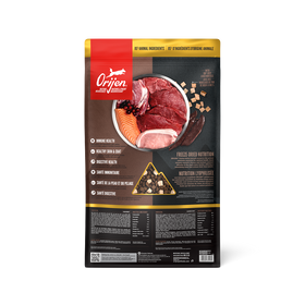 ORIJEN Wild Reserve Farm-Raised Beef & Lamb bag, back