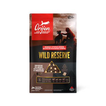 ORIJEN Wild Reserve Farm-Raised Beef & Lamb bag, front