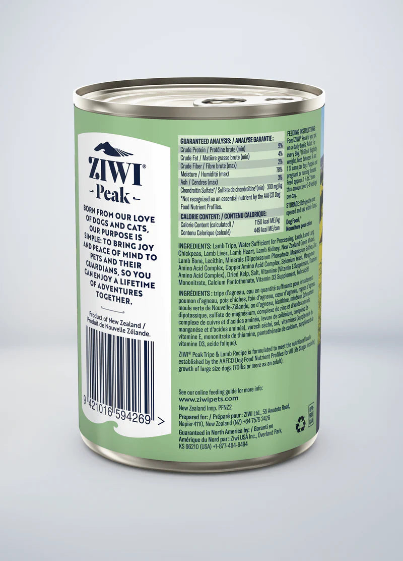 ZiwiPeak - Wet Tripe & Lamb Recipe for Dogs - ARMOR THE POOCH