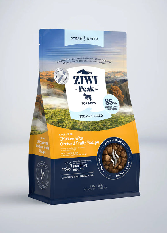 ZiwiPeak - Steam & Dried - Chicken with Orchard Fruits For Dogs
