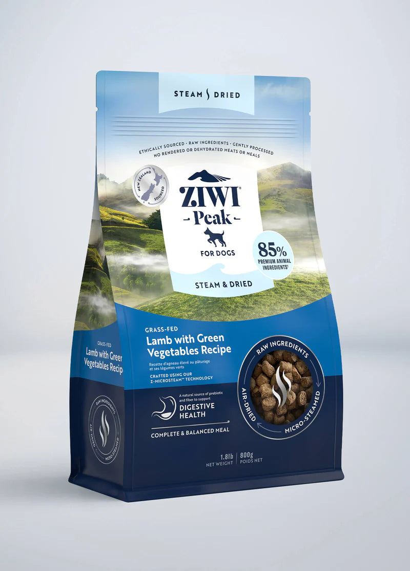 ZiwiPeak - Steam & Dried - Lamb with Green Vegetables For Dogs