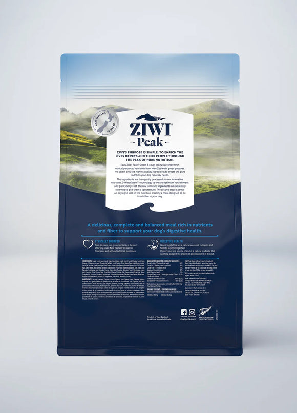 ZiwiPeak - Steam & Dried - Lamb with Green Vegetables For Dogs