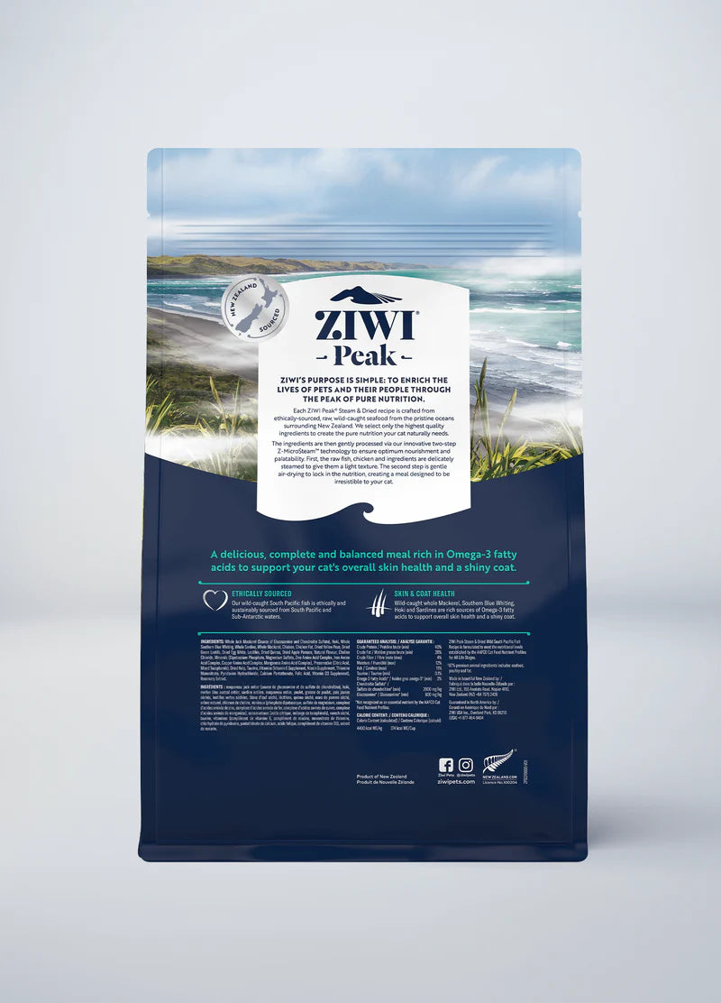 ZiwiPeak - Steam & Dried - Wild South Pacific Fish For Cats