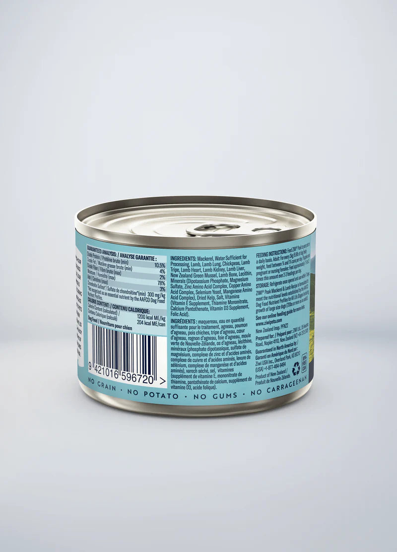 ZiwiPeak - Wet Mackerel & Lamb Recipe for Dogs