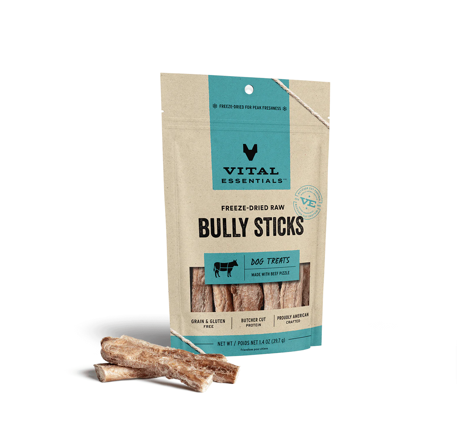 Vital Essentials (VE) - Freeze-Dried Bully Sticks Treats (For Dogs)