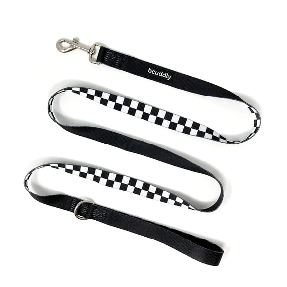 bcuddly - Black Checker - Dog Leash