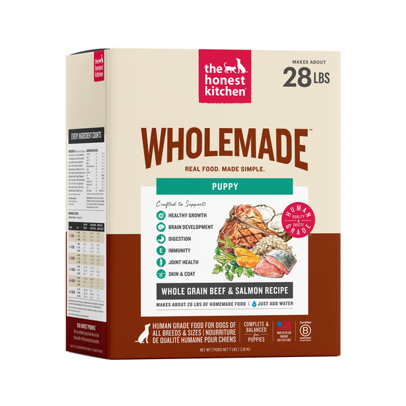 The Honest Kitchen Wholemade Whole Grain Beef & Salmon for Puppies