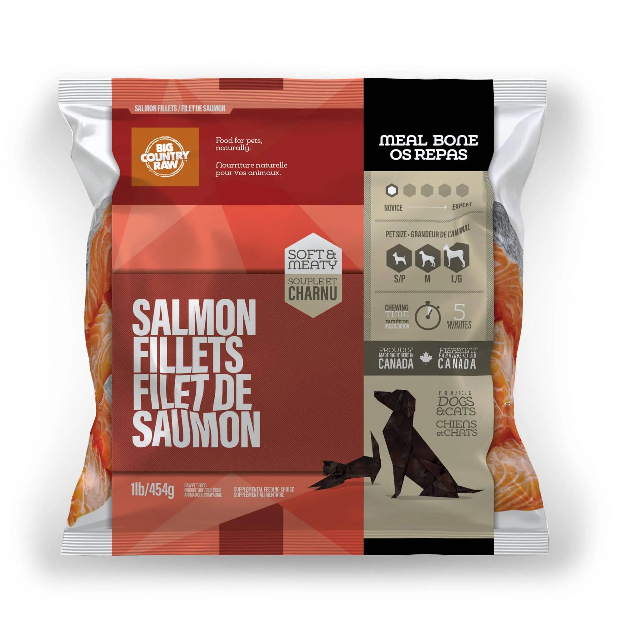 Big Country Raw - Salmon Fillets (1lb) - Frozen Product