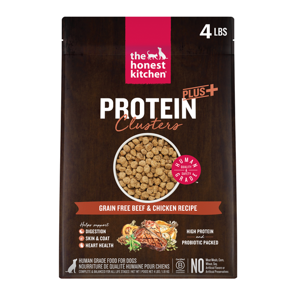 The Honest Kitchen Grain Free Beef & Chicken Protein Plus+ Clusters