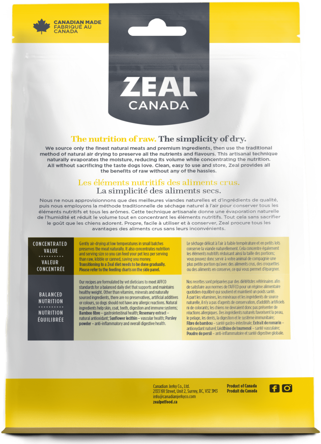 Zeal Canada -  Gently Air-Dried Chicken (For Dogs)