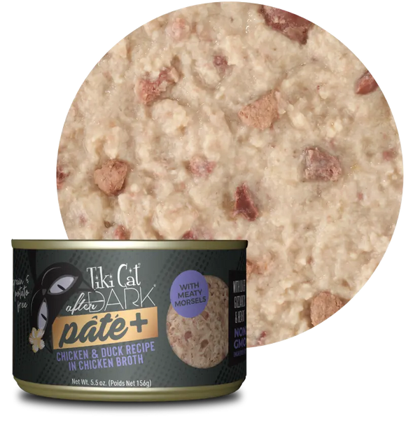 Tiki Cat - After Dark Pate - Chicken & Duck Recipe in Chicken Broth (For Cats)