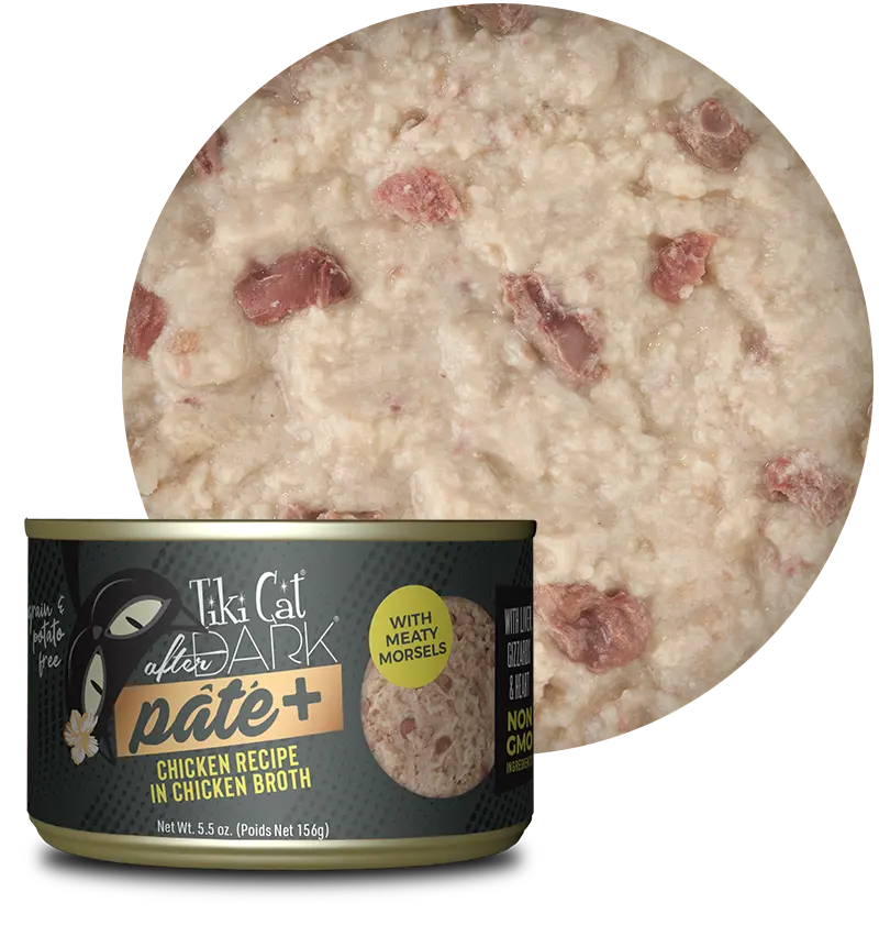 Tiki Cat - After Dark Pate - Chicken Recipe in Chicken Broth (For Cats)