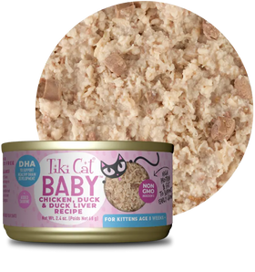 Tiki Cat - Baby - Whole Foods Chicken, Duck & Duck Liver Recipe (For Kittens)
