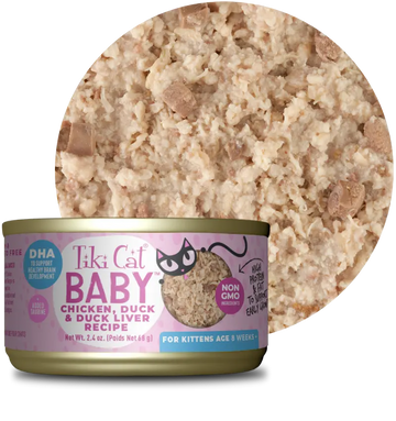 Tiki Cat - Baby - Whole Foods Chicken, Duck & Duck Liver Recipe (For Kittens)