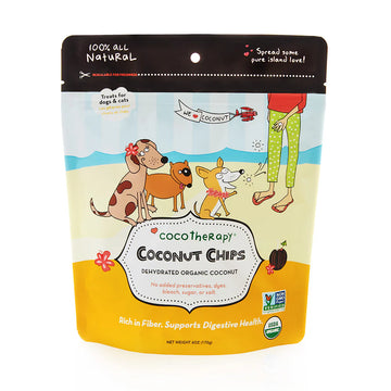 coco therapy - Organic Coconut Chips - Raw Coconut (For Dogs & Cats)