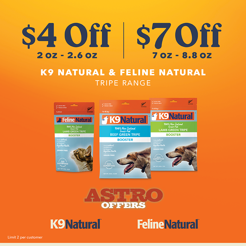 K9 & Feline Natural | $7 OFF - December