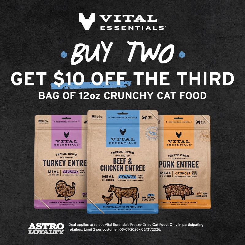 Vital Essentials | $10 OFF Cat Nibs - May