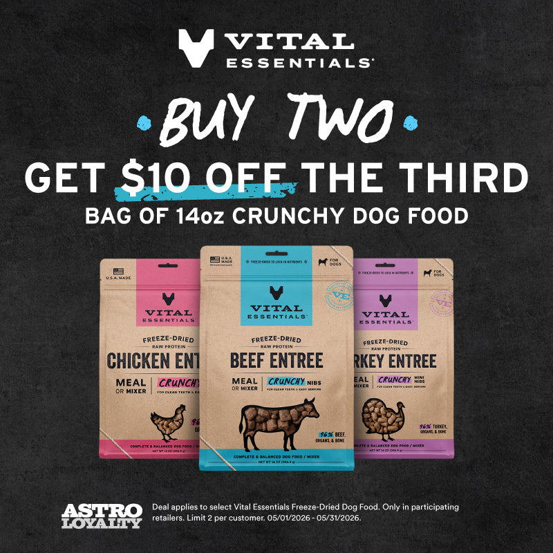 Vital Essentials | $10 OFF Dog Nibs - May