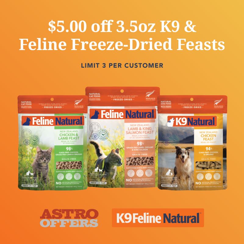 K9 & Feline Natural | $5 OFF - March
