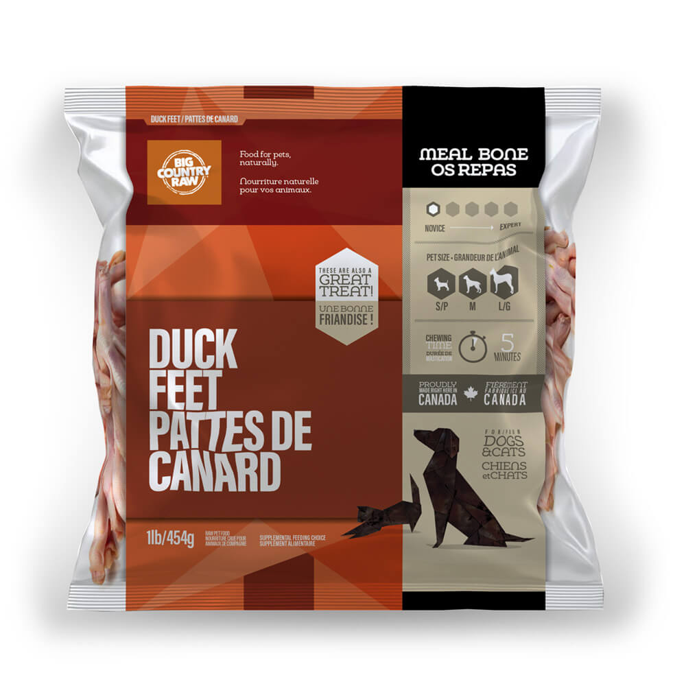 Big Country Raw - Duck Feet (1lb) - Frozen Product