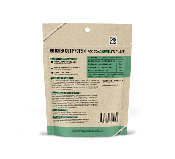 Vital Essentials (VE) - Freeze-Dried Minnows Treats (For Cats)