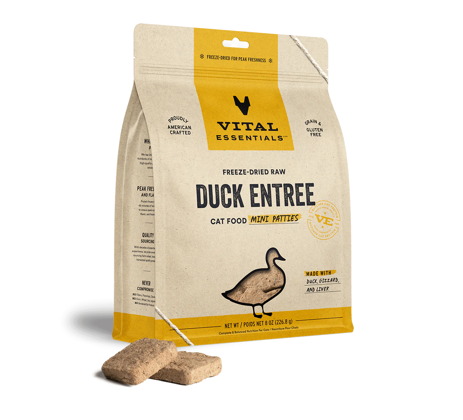 Vital Essentials (VE) - Mini Patties - Duck Recipe (Cat Food)