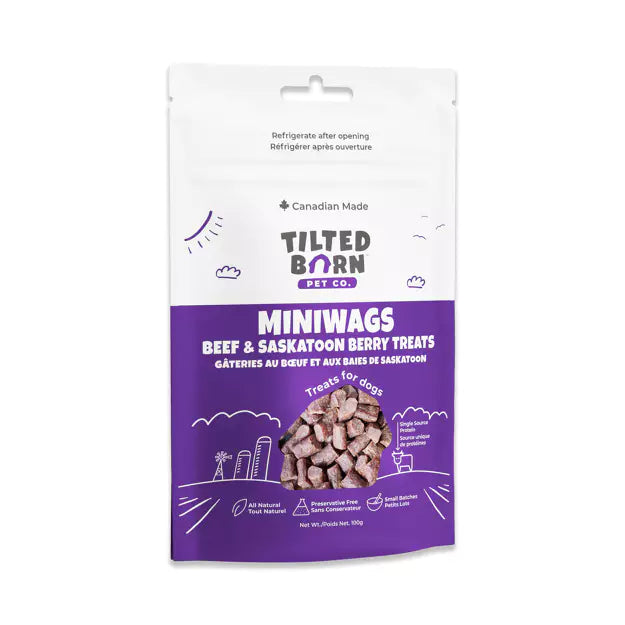 Tilted Barn (Farm Fresh) - MiniWags Beef & Saskatoon Berry Treat (For Dogs)