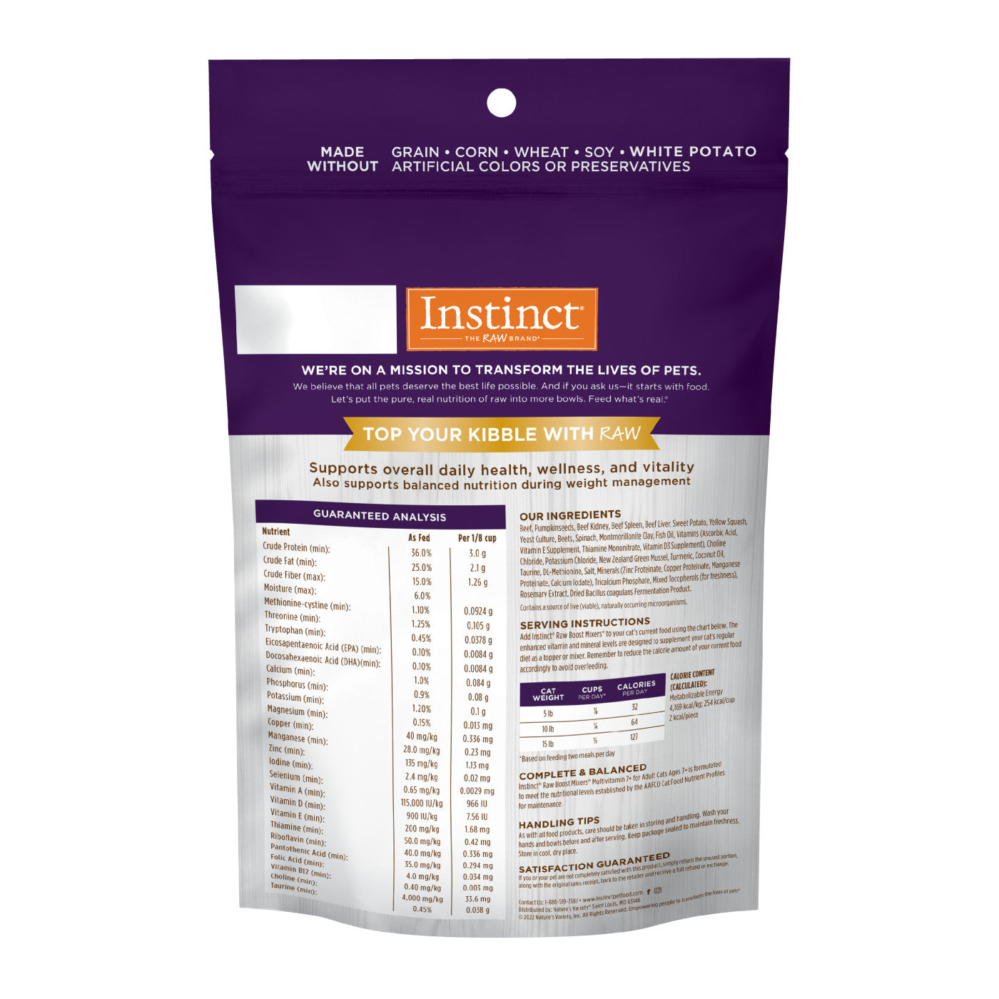 Instinct - Raw Boost - Multivitamin (For Cats Ages 7+)