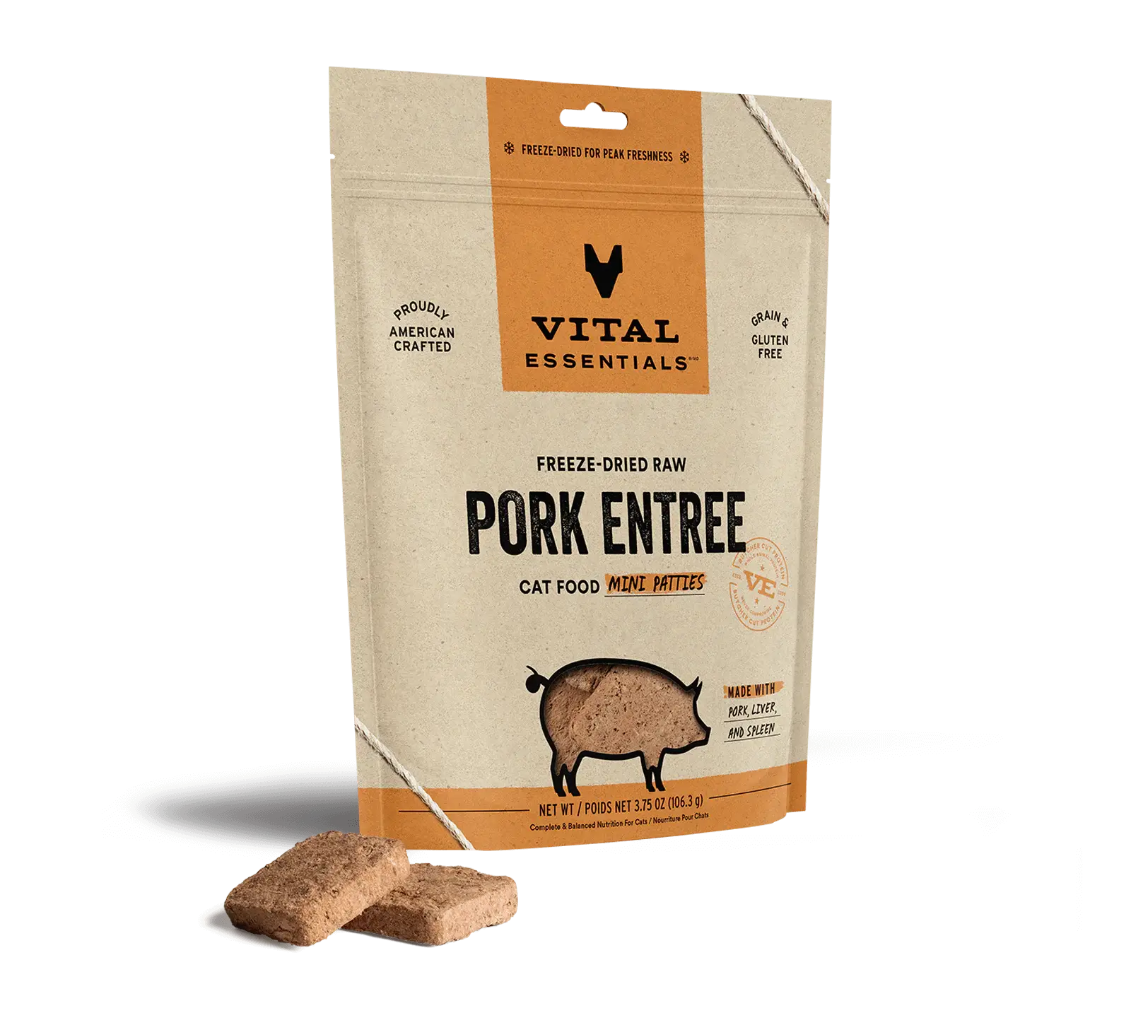 Vital Essentials (VE) - Mini Patties - Pork Recipe (Cat Food)