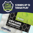 goDog Dragons Squeaker Plush Green | Tough Chew Guard Toy
