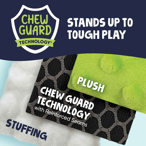goDog Dragons Squeaker Plush Green | Tough Chew Guard Toy