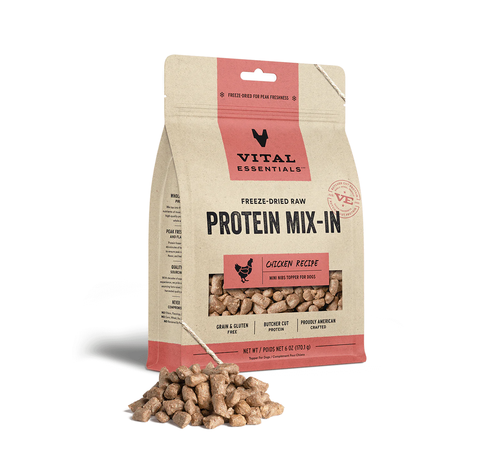 Vital Essentials (VE) - Protein Mix In - Freeze-Dried Chicken Mini Nibs Topper (Dog Food)